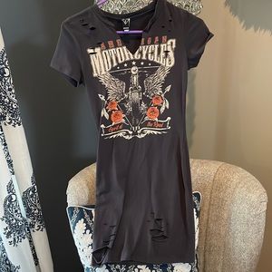 Windsor motorcycle bodycon grey dress small